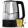 Cecotec Bollitore Elettrico per Acqua da 1,7 L ThermoSense 320 Clear. 2200W, Corpo in Vetro di Borosilicato di Alta Qualità, Indicatore Luminoso, Base con Rotazione a 360º, Sistema di Sicurezza