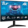 AOC Monitor AOC Q24B36X da 23,8 pollici WQHD 144 Hz, pannello IPS, MPRT da 0,5 ms, sincronizzazione adattiva, HDR10, (2560x1440 HDMI 1x 2.0 DP 1.4) nero