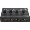 LiebeWH Amplificatore per Cuffie 4 Canali Splitter Amp Monitor 100‑240 V Mono/stereo Set AMP‑i4Ⅱ con Tappetino Antiscivolo Sul Fondo(EU Plug)