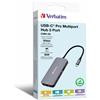 Verbatim Hub Usb Verbatim CMH-05 Pro tipo-C 5in1 Multiporta Argento [32150]