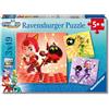Ravensburger - Puzzles Petronix Defenders Confezioni Da 3 | Puzzle Bambini 5 Anni O Più | Regalo Bimba 5 Anni 3 X 49 Pezzi | Puzzle Bambini 21 X 21 Cm | Puzzles Perfetti Ravensburger