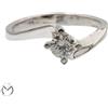 Anello in oro bianco 18 Kt 750 solitario con diamante 0,40 ct -271/ST-