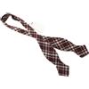Suitsupply Check Bordeaux Fiocco Cravatta Uomo Uno Misura Lana Misto Regolabile