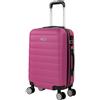 ITACA - Bagaglio A Mano Rigido Leggero Bagaglio A Mano 55X40X20 con 4 Ruote Silenziose Trolley Cabina Viaggio Aereo Ergonomico Durevole. Compatibile Ryanair, Viola