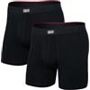 SAXX Underwear Co. Vibe - Boxer da uomo super morbidi, confezione da 2, nero, Medium