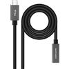 NANOCABLE 10.01.4401-L150 - Cavo USB 3.2 Gen2x2 20Gbps 3A, 4K/60Hz, USB-C maschio a USB-C femmina, Nero, 1,5 m