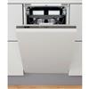 Whirlpool Lavastoviglie da Incasso a Scomparsa Totale 45 cm 10 Coperti Classe E Whirlpool WSIO 3T223 PCE X