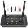 1Mii B03S Trasmettitore Ricevitore Bluetooth 5.3 per TV Cuffie, Adattatore Audio HiFi con Chip DAC ESS, aptX LL/Adaptive/HD, Ottico/Jack 3.5mm AUX (RCA), Lungo Raggio per PC/Stereo, Dual Link