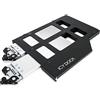 Icy Dock Adattatore Caddy SSD/HDD con Rack Rimovibile per 2 x SSD NVMe M.2 per alloggiamento ODDUltra Slim (9,5 mm) con connettore OCuLinkqui SFF-9402 - ToughArmor MB852M2PO-B
