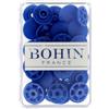 Bohin Chiusure a Scatto, Mixed, Blu Reale, 13mm, 8 unità