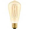 BeBulbs Lampadina LED Dorata Carbon Line filamento verticale Edison ST64 7W 640Lm E27 2700K Dimmerabile