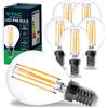 V-TAC 6x Lampadine LED Filamento P45 Attacco E14-4W (Equivalenti a 35W) - 400 Lumen - Lampadina Pallina da Golf - Massima Efficienza e Risparmio Energetico - Luce Bianca Calda 3000K