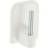 Ateliers28 2C59E5DD94F4, Supporto adesivo per tende in PVM, Bianco, 50 x 50 x 50 mm, 4 pezzi