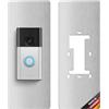 iSecur Mascherina adatta per anello a batteria campanello in acciaio inox I Video Doorbell 2° Gen 3 Plus 4 (2024) I campanello I 100 x 260 mm I piastra per porta campanello I az221