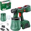 Bosch pistola a spruzzo a batteria AdvancedSpray 18V-500 (per varie vernici; 3m²/min; 2 serbatoi 1200 ml; batteria 4 Ah e caricabatteria)