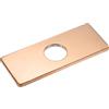 M METERXITY Copriforo Per Rubinetto, 6 Pollici Quadrato 304 Acciaio Inossidabile Copriforo Foro Per Rubinetto Bagno/Cucina [Rosa Oro]
