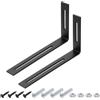 QUARKZMAN 2Pcs Staffa Angolare Regolabile A Forma Di L, 120 x 240 x 30mm l Staffa Angolare Con Fessure Per Giunti A Angolo Retto Con Viti Per Fissare Mobili Scaffali, Nero