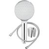 SwissWave - Kit Doccia Vasca con Soffione a Mano 65mm - In ABS - 1 Modalità di Getto - Con Supporto Fisso a Parete e Flessibile 150cm - Ugelli Anticalcare - Ricambio Bagno - Argento/Cromo