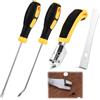 FHISKUNYU 4 Pezzi Kit Rimozione Graffette Tappezzeria Professionale con Estrattore e Levapunti, Pinza Antiscivolo per Clip Auto e Rivetti - Attrezzo per Mobili con Manico in Gomma