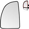 SENZEAL Vetro dello Specchietto Lato Guida Riscaldato con Piastra Portante per Fiat Ducato Peugeot Boxer Citroen Jumper 1998-2006 (Superiore Sinistro)