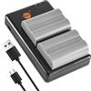 DSTE 2PCS EN-EL3E ENEL3E (2200mAh/7.4V) Batteria & Caricatore Compatibile per Nikon D30 D50 D70 D70S D90 D80 D100 D200 D300 D300S D700