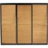 Magazzini Cosma S.P.A. Laterale scorrevole con lamelle per pergola bioclimatica, lato da 3m, effetto legno