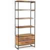 Bizzotto LIBRERIA IN LEGNO 2 CASSETTI - ELMER