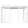 Magazzini Cosma S.P.A. Laterale scorrevole con vetro per pergola bioclimatica, lato da 4m, bianco