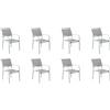 Magazzini Cosma S.P.A. Set 8 Poltrone Savannah impilabili bianco