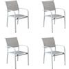 Magazzini Cosma S.P.A. Set 4 Poltrone Savannah impilabili bianco