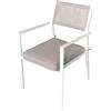 Magazzini Cosma S.P.A. Maracay, poltrona impilabile con cuscino bianco