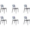 Magazzini Cosma S.P.A. Set 6 sedie Mets taupe