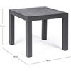Bizzotto Tavolino kledi 50x50 cm antracite JX55