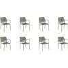 Bizzotto Set 8 sedie Jable con braccioli impilabili verde