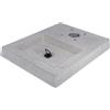 Bel Fer Base in cemento con vaschetta preforata 50x40 cm bel-fer 42/bsc/4