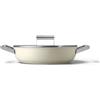 Smeg Tegame 2 manici con coperchio, 50's style, Ø 28 cm, crema