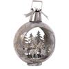 Bizzotto Decorazione york argento Ø60xh88 cm con led
