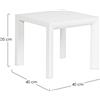 Bizzotto Cruise, tavolino 40x40 cm bianco