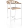 Bizzotto Sgabello bar jandia bianco sa27/beige