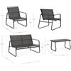 Bizzotto SET SALOTTO GONZALO ANTRACITE