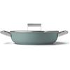 Smeg Tegame antiaderente 2 manici con coperchio, 50's style, ø 28 cm, verde smeraldo