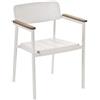 Emu SHINE POLTRONCINA EMU IN ALLUMINIO BIANCO E TEAK