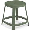 Emu Thor, sgabello basso verde militare 17