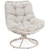 Bizzotto Poltrona girevole con cuscino azores light