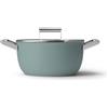 Smeg Casseruola antiaderente 2 manici con coperchio, 50's style, ø 24 cm, verde smeraldo