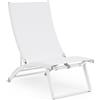 Bizzotto Taylor, poltrona lounge reclinabile bianco