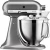 Kitchenaid Artisan, planetaria 5KSM185PSEMS con testa reclinabile 4,8 Lt, accessori in acciaio inox, argento medaglia