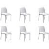 Magazzini Cosma S.P.A. Set 6 Sedie volga, bianco