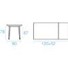 Emu Plus4, Tavolo allungabile Balcony 120+52 x 80 x 76 cm bianco