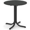 Emu Table System, Tavolo abbattibile bordo tondo Ø71 ferro antico 22
